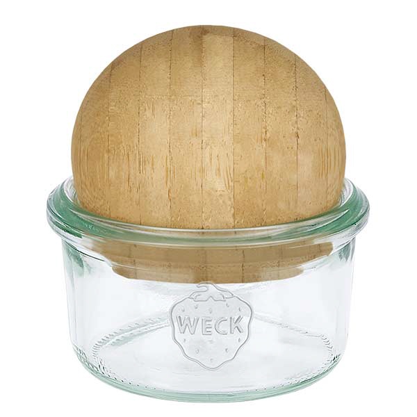 -165ml Sturzglas WECK RR80 mit Holzkugel