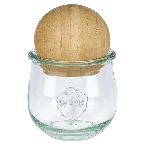 -370ml Tulpenglas WECK RR80 mit Holzkugel