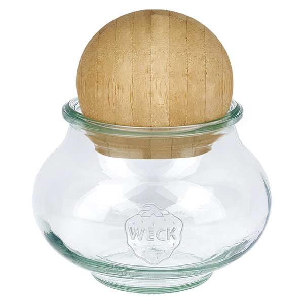 -560ml Schmuckglas WECK RR80 mit Holzkugel