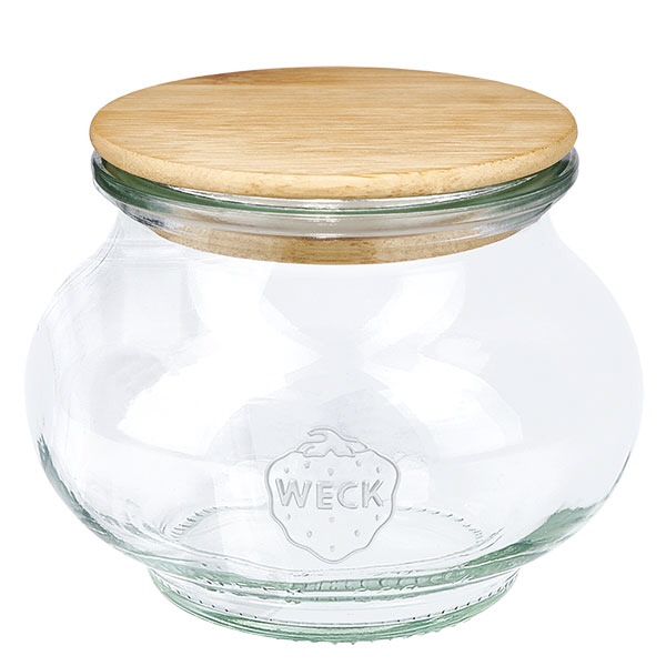 220ml Schmuckglas WECK RR60 mit Holzdeckel