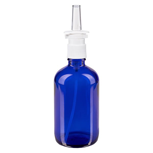 Apothekenfl- blau 100ml Nasenzerstuber weiss St
