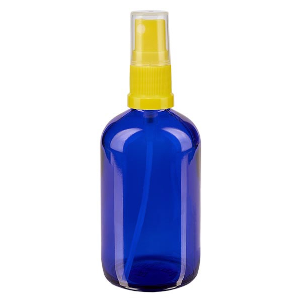 Apothekenfl- blau 100ml Sprayaufsatz gelb St