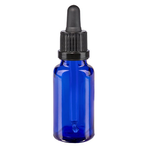 Apothekenfl- blau 20ml Pipette schwarz OV