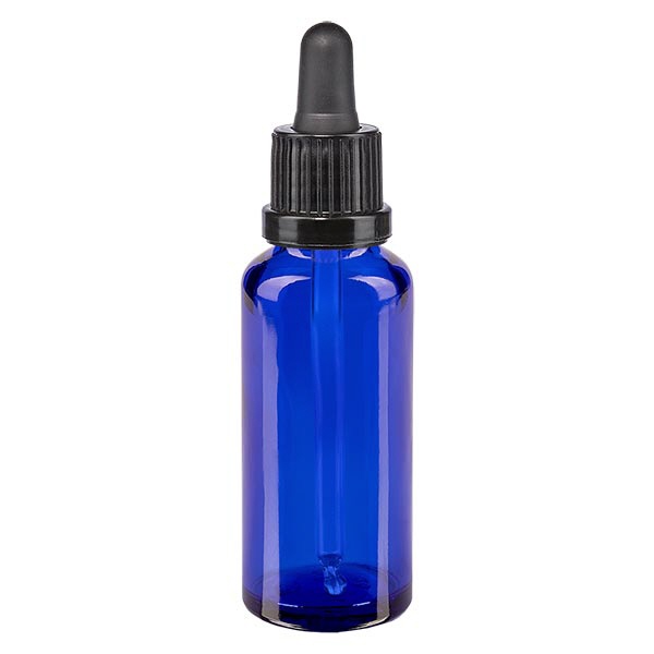 Apothekenfl- blau 30ml Pipette schwarz OV