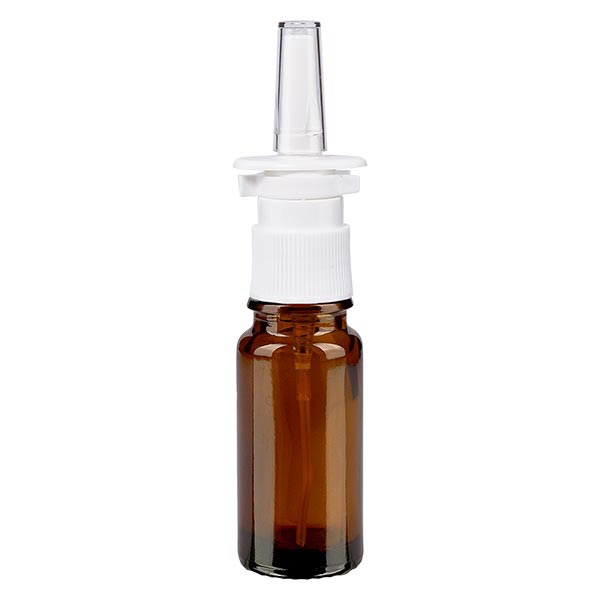 Apothekenfl- braun 10ml Nasenzerstuber weiss St