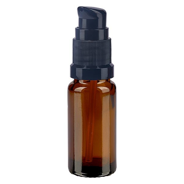 Apothekenfl- braun 10ml Pumpverschluss schwarz St