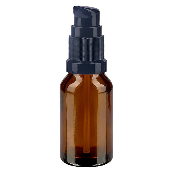 Apothekenfl- braun 30ml Pumpverschluss schwarz St