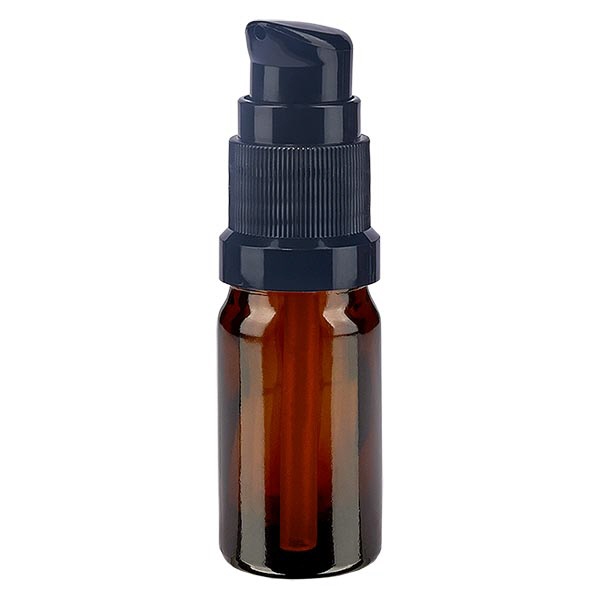 Apothekenfl- braun 5ml Pumpverschluss schwarz St