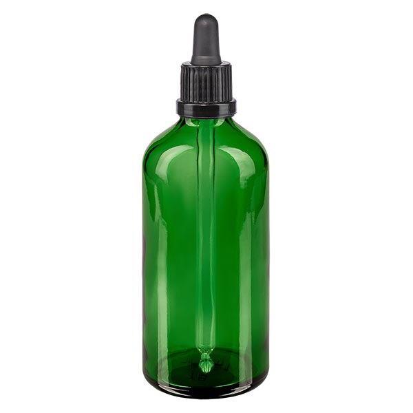 Apothekenfl- grn 100ml Pipette schwarz OV