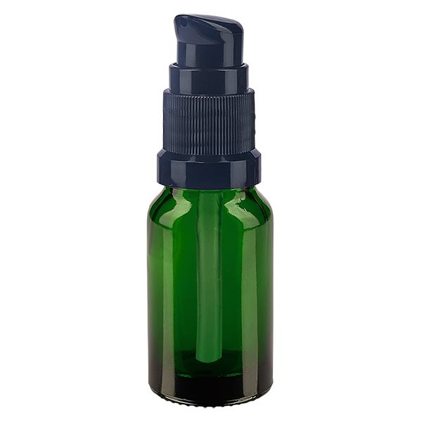 Apothekenfl- grn 10ml Pumpverschluss schwarz St