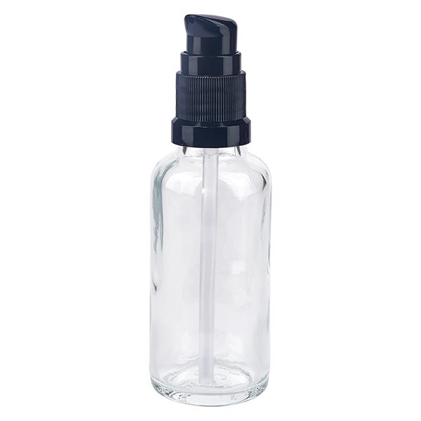 Apothekenfl- klar 30ml Pumpverschluss schwarz St
