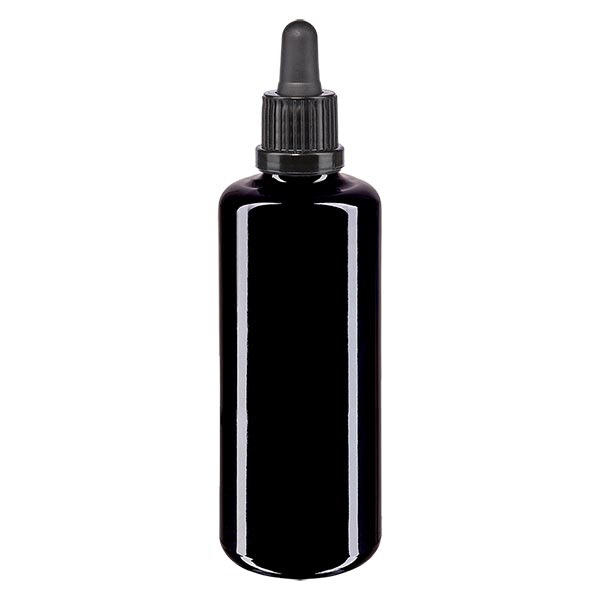 Apothekenfl- viol- 100ml Pipette schwarz OV