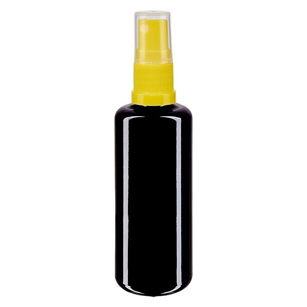 Apothekenfl- viol- 100ml Sprayaufsatz gelb St