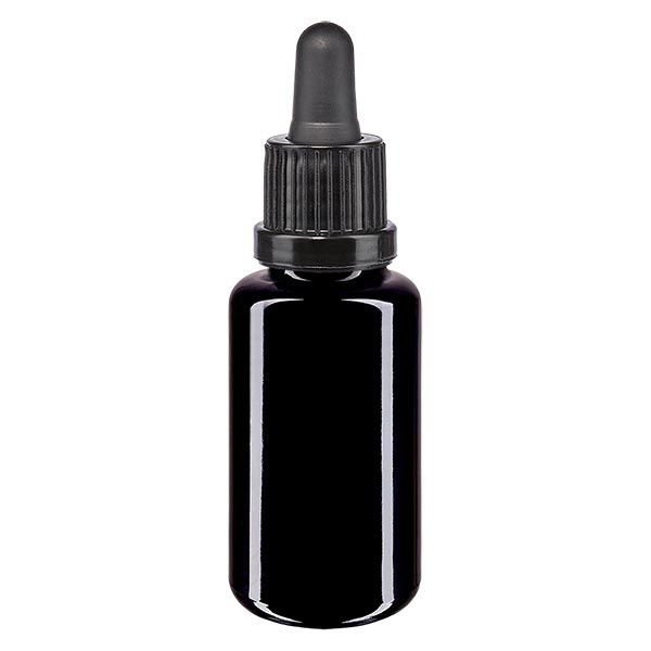 Apothekenfl- viol- 20ml Pipette schwarz OV