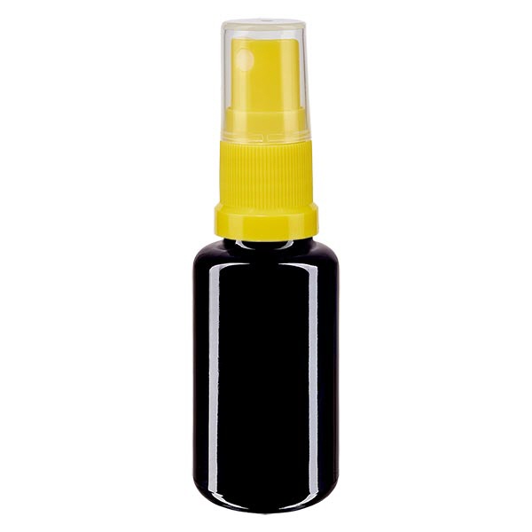 Apothekenfl- viol- 20ml Sprayaufsatz gelb St
