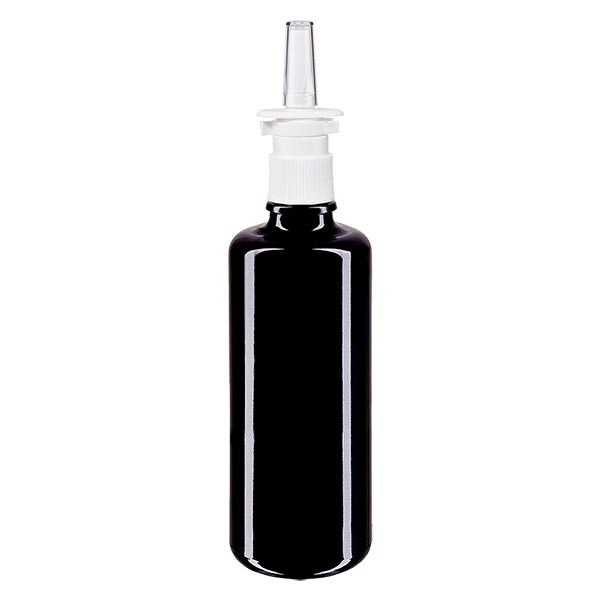 Apothekenfl- viol- 50ml Nasenzerstuber weiss St