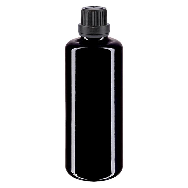 Apothekenfl- viol- 50ml Schraubv- schw Dicht OV