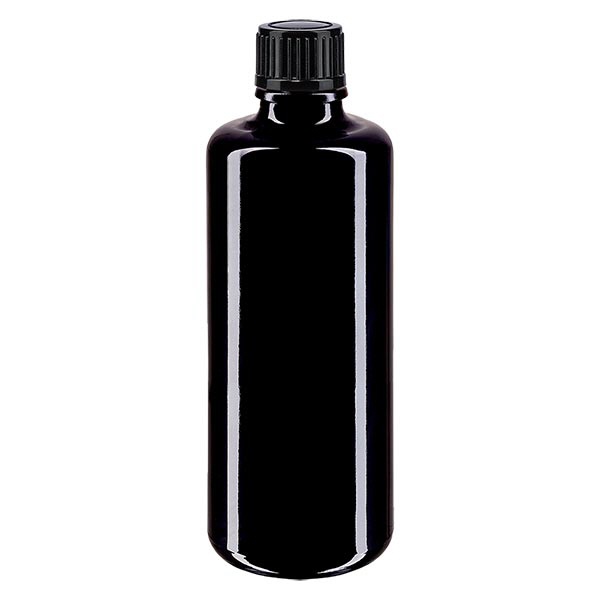Apothekenfl- viol- 50ml Tropfv- 1mm schwarz St