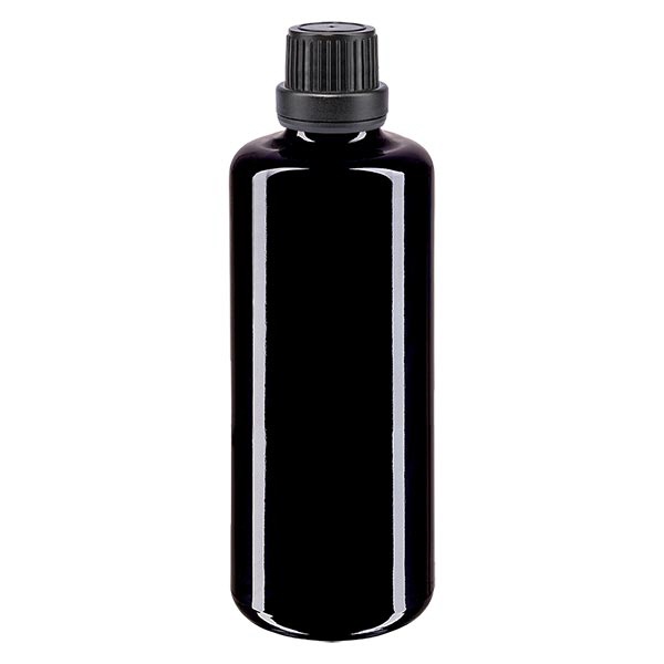 Apothekenfl- viol- 50ml Tropfv- Pr- 2mm schwarz OV