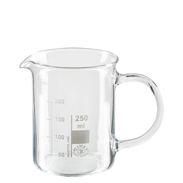 Becherglas 250ml Borosilikatglas- mit Henkel