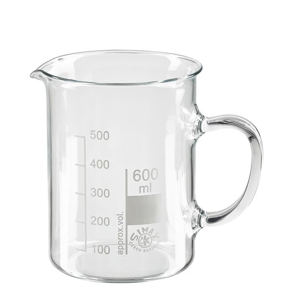 Becherglas 600ml Borosilikatglas- mit Henkel