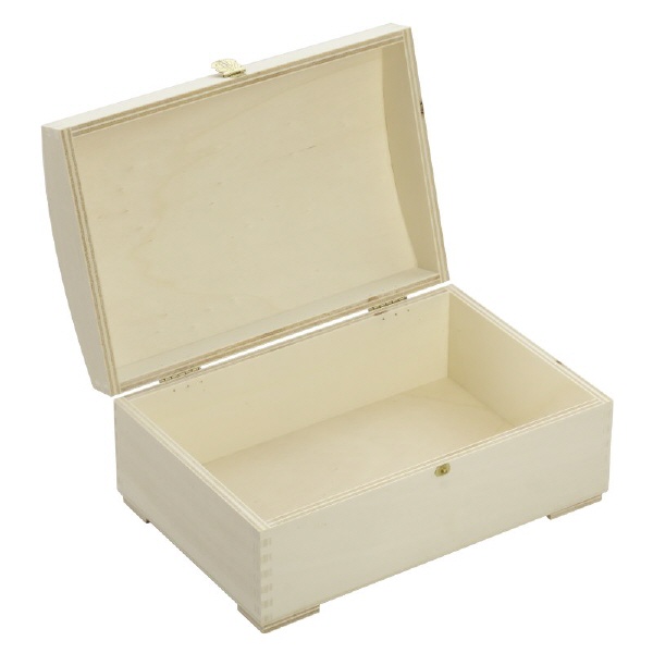 Holzbox (Truhe) mit gewlbten Deckel 26x17x11cm unter Glasflaschendosenapothekenglas > Etiketten > Holz Dosen Kisten Truhen Becher Kasten