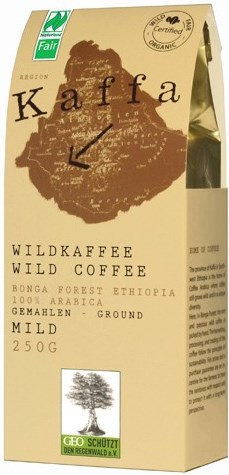 Kaffa Fairtrade Wildkaffee mild gemahlen