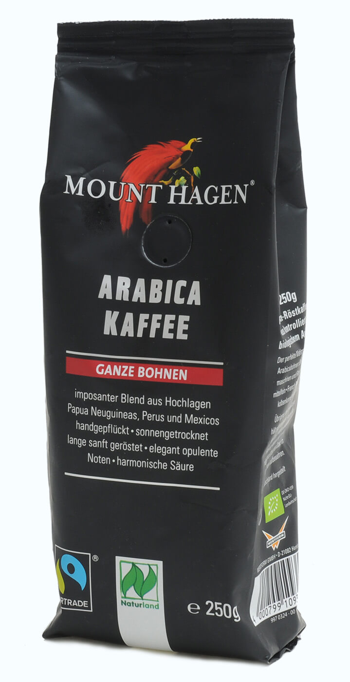 Mount Hagen Fairtrade Rstkaffee ganze Bohne