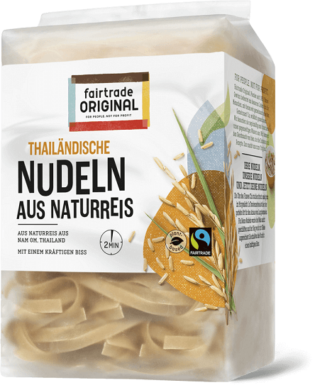 Thailndische braune Reisnudeln unter Kche