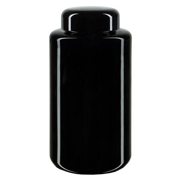Weithalsdose Violettglas 300ml- mit schw- Deckel