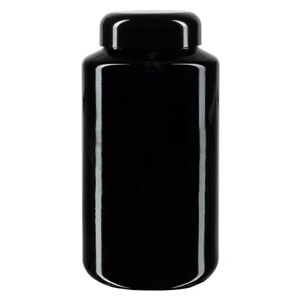 Weithalsdose Violettglas 500ml- mit schw- Deckel
